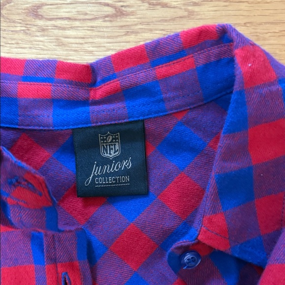 NFL Red and Blue Plaid Men's Shirt - Picture 2 of 4